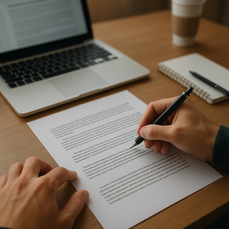 Como padronizar texto editorial em um teste curto?